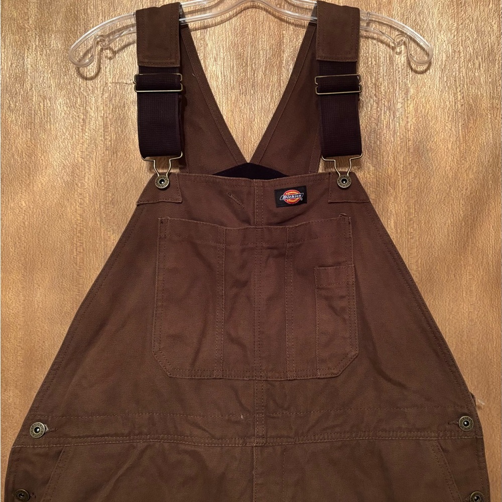 Dickies Dark Brown Overalls with Adjustable Straps